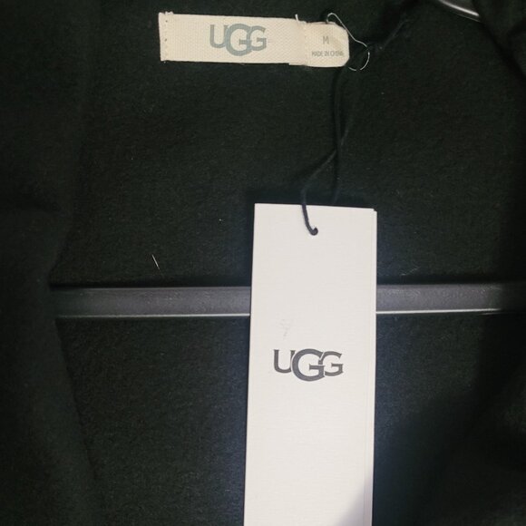 UGG Long Black Sweatshirt Open Front Wrap Cardigan Size Medium NWT - Picture 4 of 9